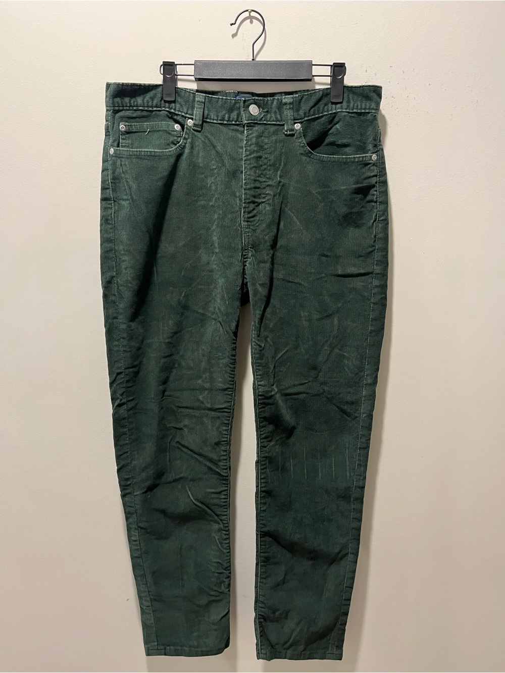 Lands' End Dark Green Corduroy Women’s Pants Slim Fit Size 33